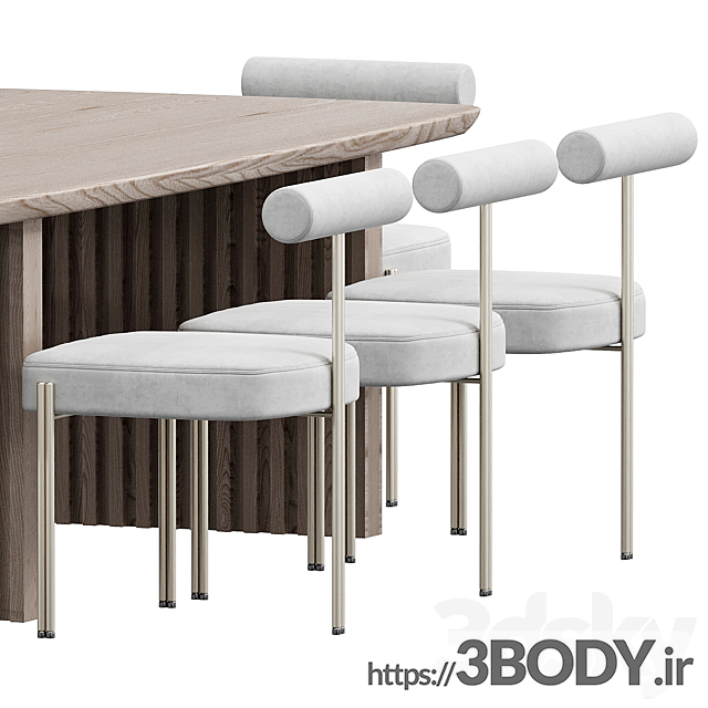 مدل سه بعدی میز و صندلی عکس 4