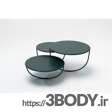 مدل سه بعدی اسکچاپ - میز سه تایی عکس 2