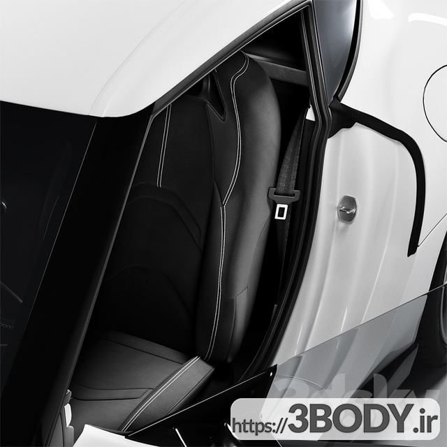 آبجکت سه بعدی اتومبیل تویوتا سوپرا GR 2020 سفید عکس 3