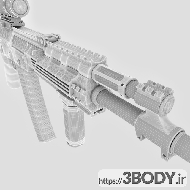 مدل سه بعدی اسلحه عکس 2