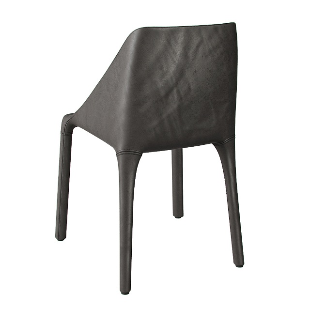 آبجکت سه بعدی صندلی مشکی عکس 4
