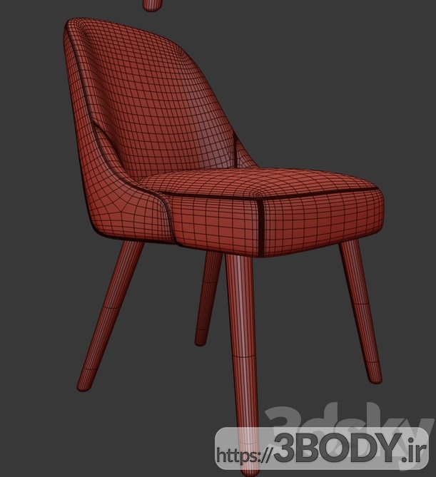 مدل  سه بعدی   صندلی رستورانی عکس 3