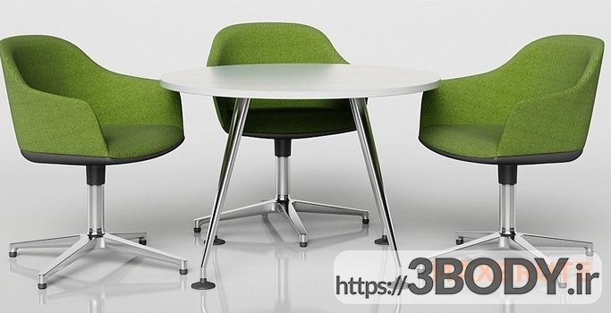 مدل  سه بعدی میز و  صندلی کافی شاپ عکس 1