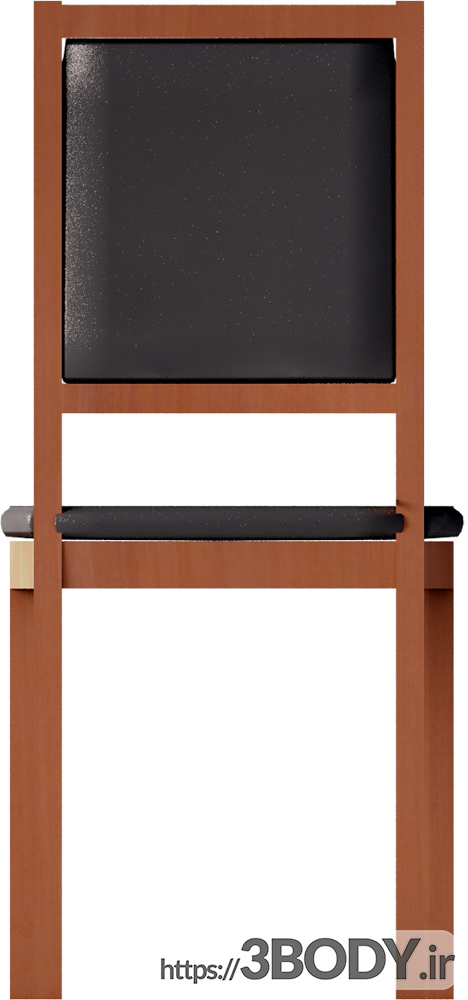 آبجکت سه بعدی رویت - صندلی چوبی عکس 1