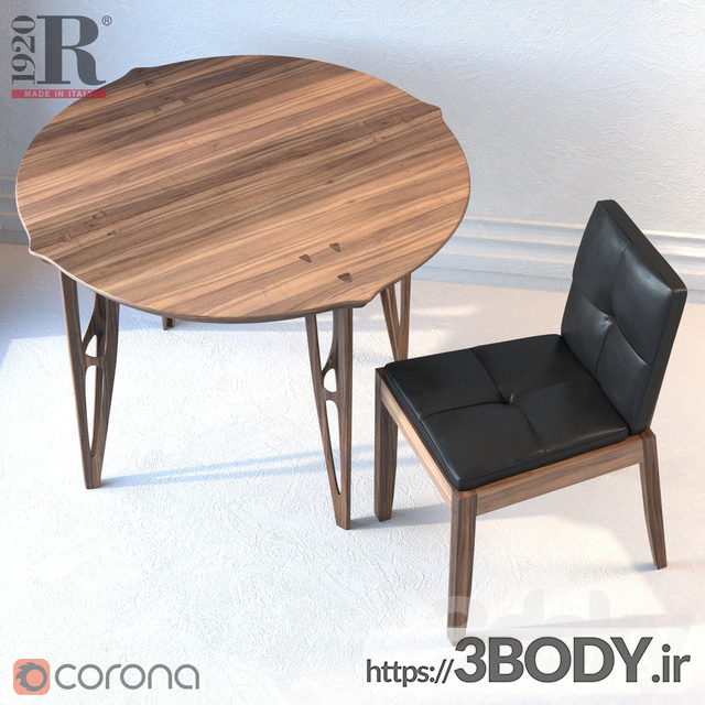 مدل  سه بعدی   ست میز و صندلی  عکس 1
