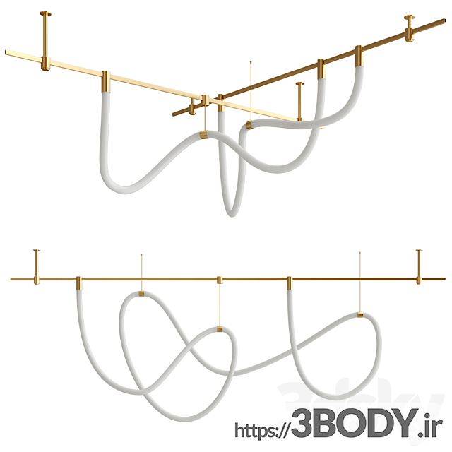 آبجکت سه بعدی لوستر مدرن عکس 1