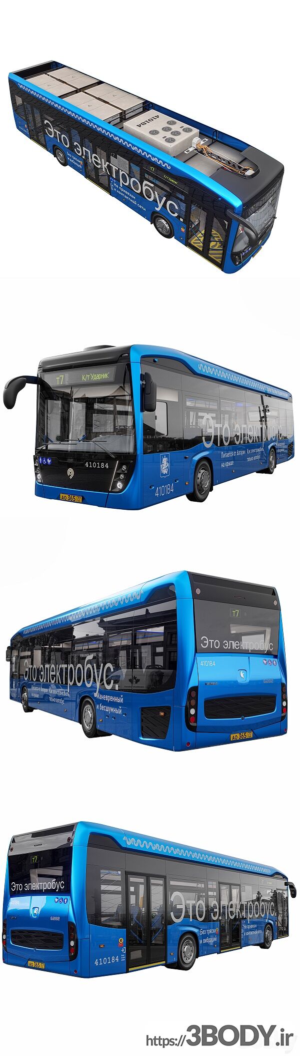 مدل سه بعدی اتوبوس برقی Kamaz 6282 عکس 4
