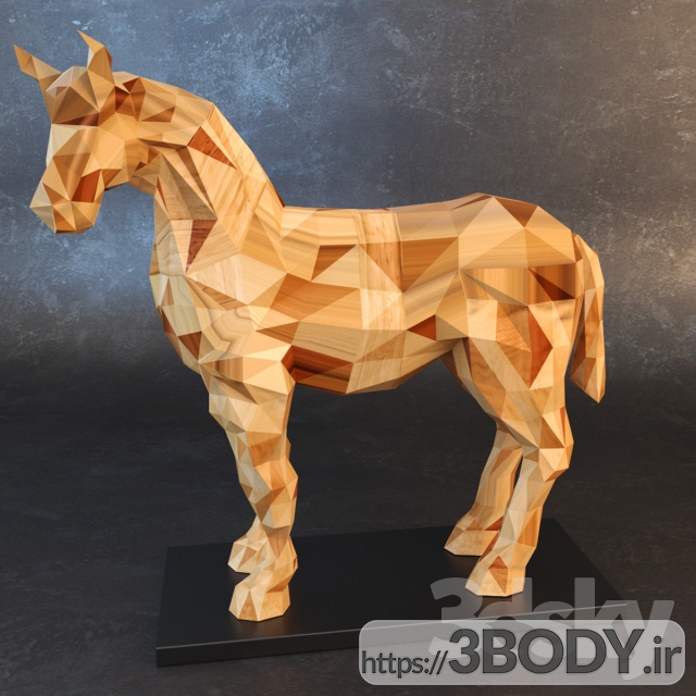 مدل سه بعدی تندیس اسب عکس 2