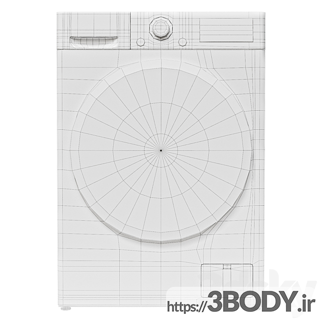 آبجکت سه بعدی ماشین لباسشویی عکس 3