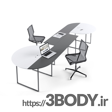 مدل سه بعدی اسکچاپ - میز و صندلی اداری عکس 5