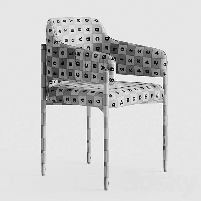 آبجکت سه بعدی صندلی بال عکس 5