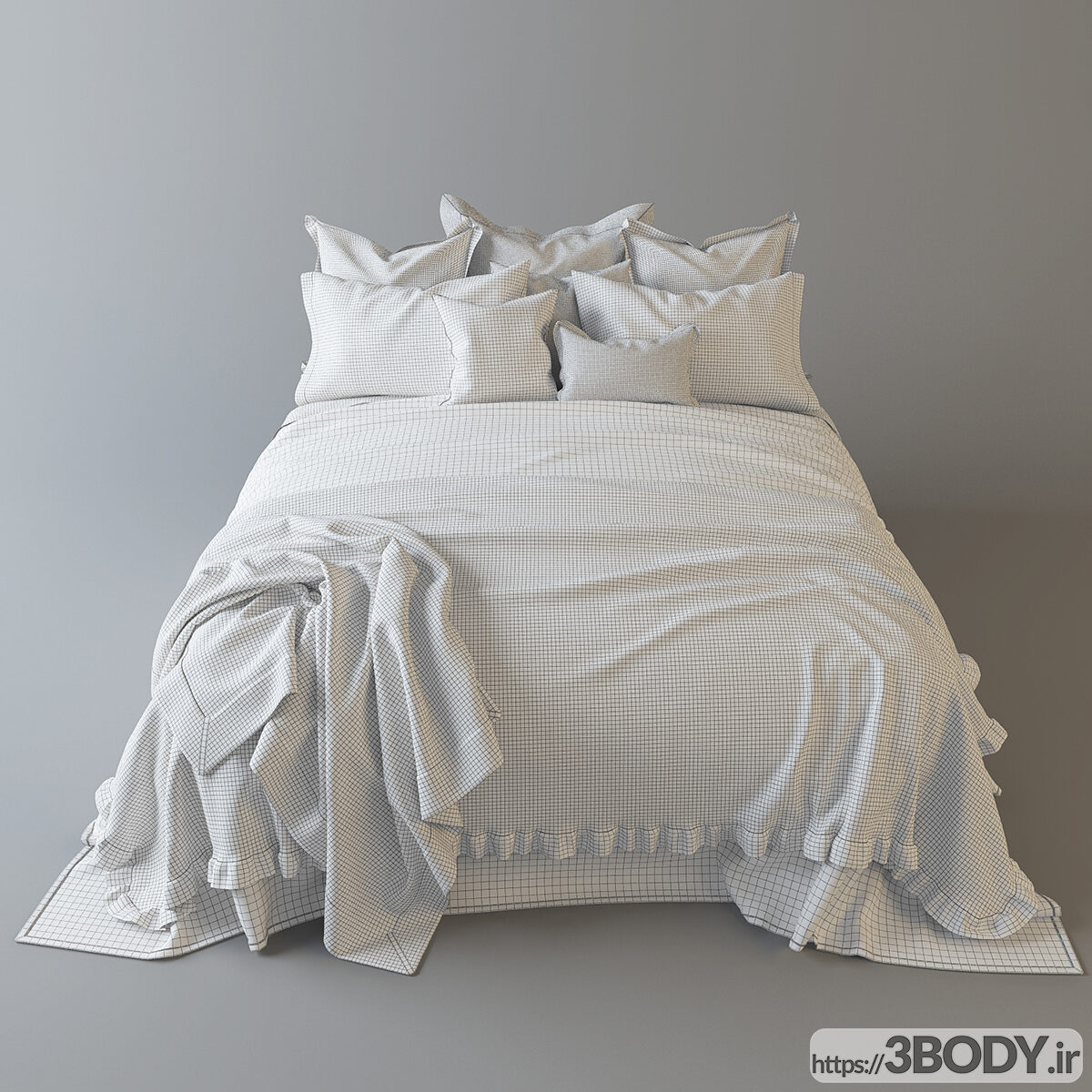 مدل سه بعدی  تخت خواب عکس 2