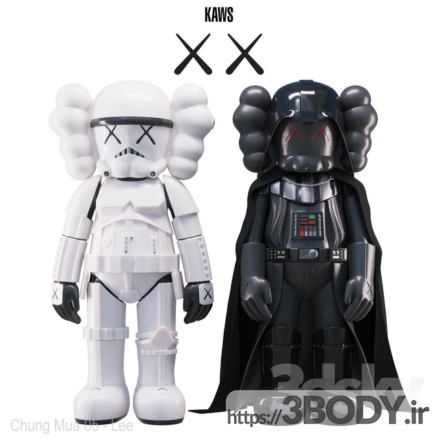 مدل ۳ بعدی اتاق کودک اسباب بازی KAWS Stormtrooper دارت ویدر عکس 1