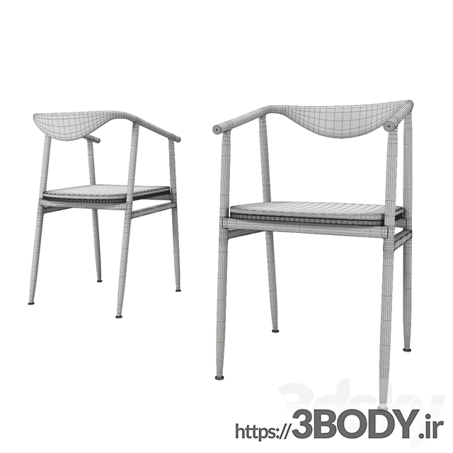 مدل  سه بعدی  صندلی انتظار عکس 2