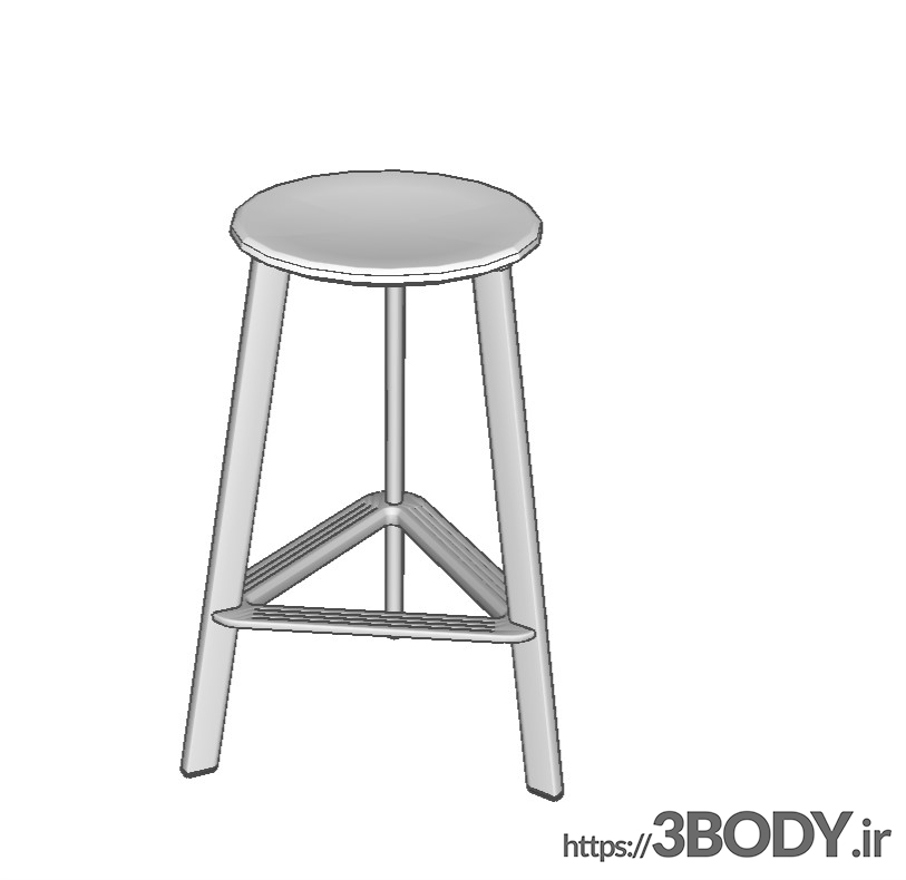 مدل سه بعدی اسکچاپ - صندلی چهار پایه عکس 1