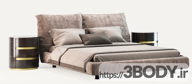 مدل سه بعدی  تخت خواب عکس 1
