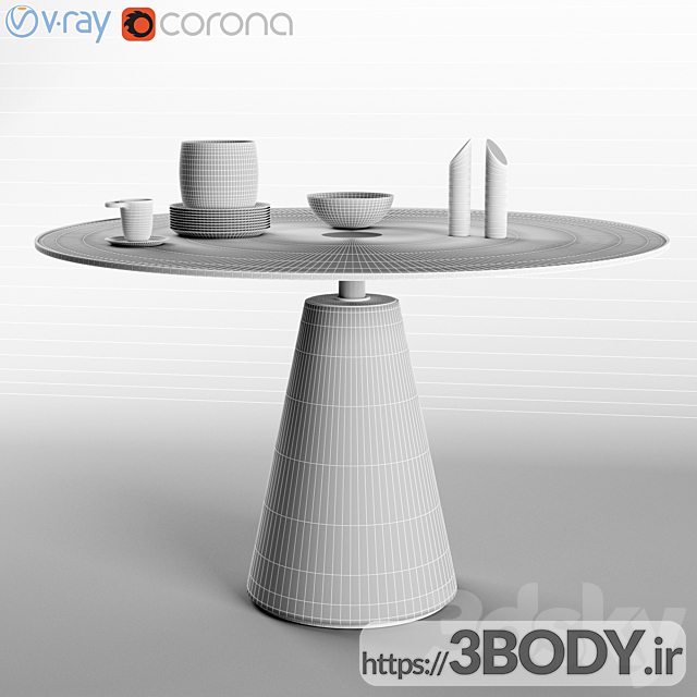 مدل سه بعدی میز عسلی عکس 2