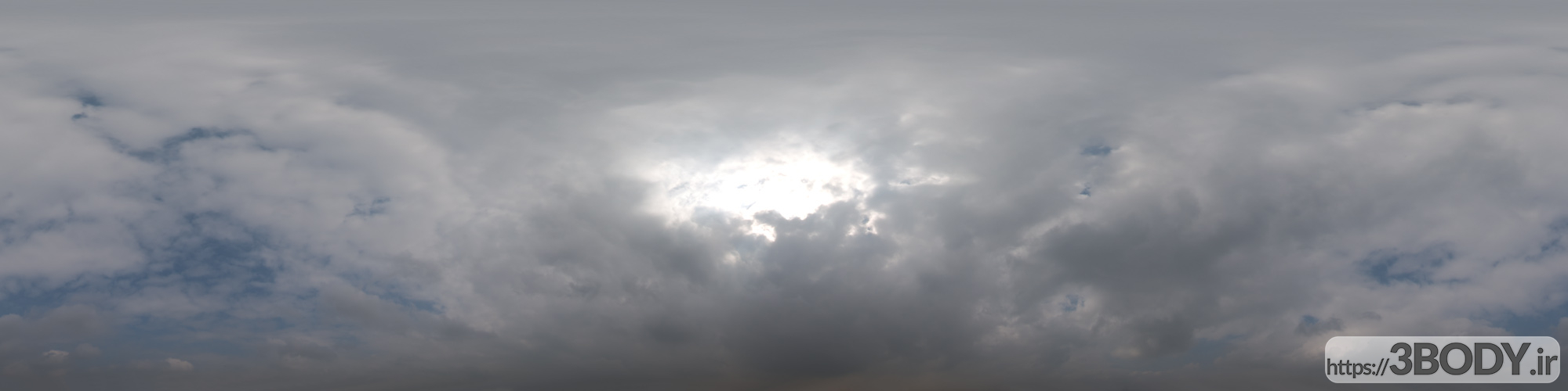 فایل HDRI تکی آسمان ابری عکس 1