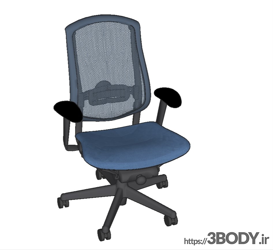 مدل سه بعدی اسکچاپ - صندلی اداری عکس 1