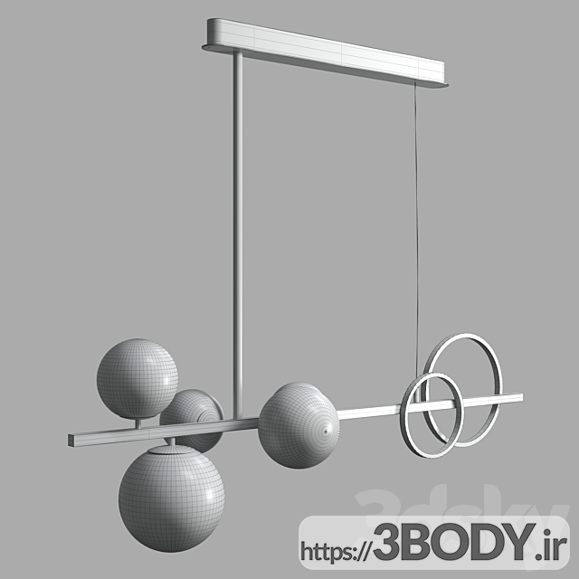 مدل سه بعدی لوستر مدرن عکس 4