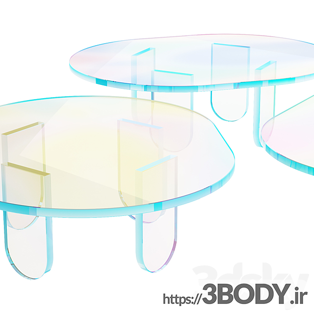 آبجکت سه بعدی میز کافه عکس 4