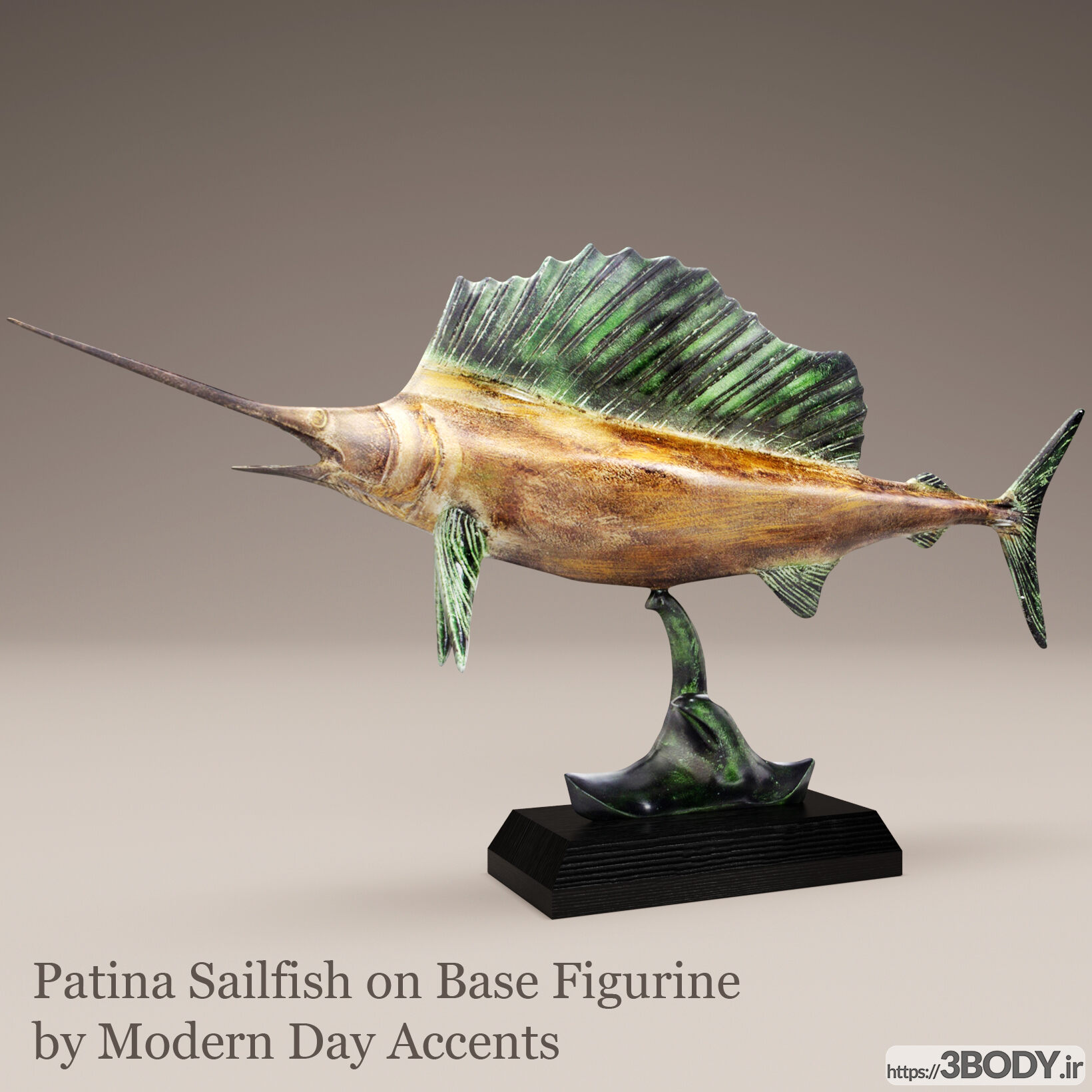 آبجکت سه بعدی مجسمه ماهی عکس 1