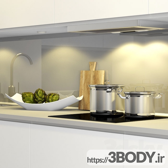 مدل سه بعدی انواع دکور آشپزخانه عکس 2