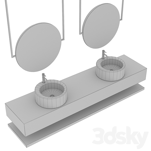 مدل سه بعدی روشویی حمام عکس 4