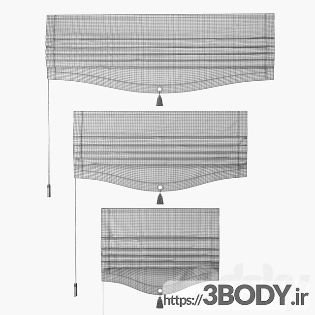 مدل سه بعدی پرده رومی عکس 2