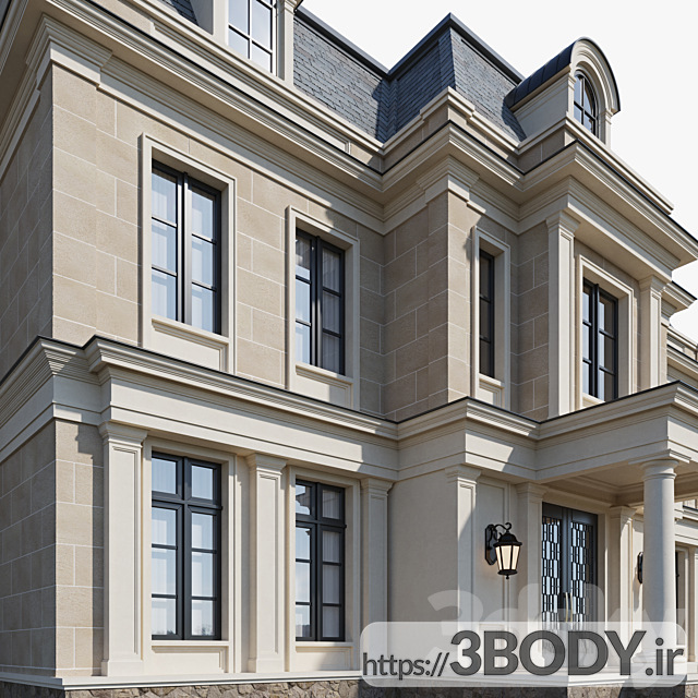 مدل سه بعدی خانه کلاسیک عکس 7