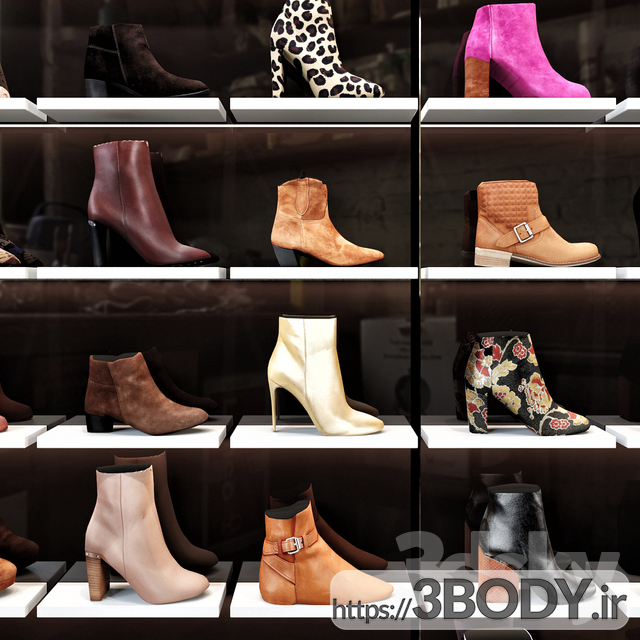 مدل سه بعدی فروشگاه کفش های زنانه عکس 1