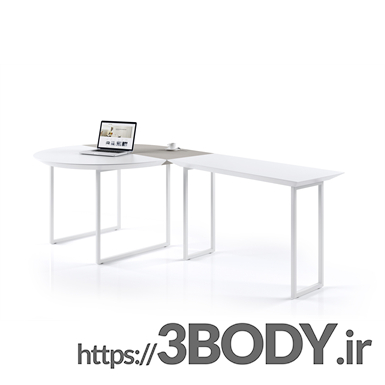 مدل سه بعدی اسکچاپ - میز و صندلی اداری عکس 1