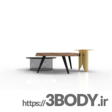 آبجکت سه بعدی اسکچاپ -میز و صندلی چهار پایه عکس 2