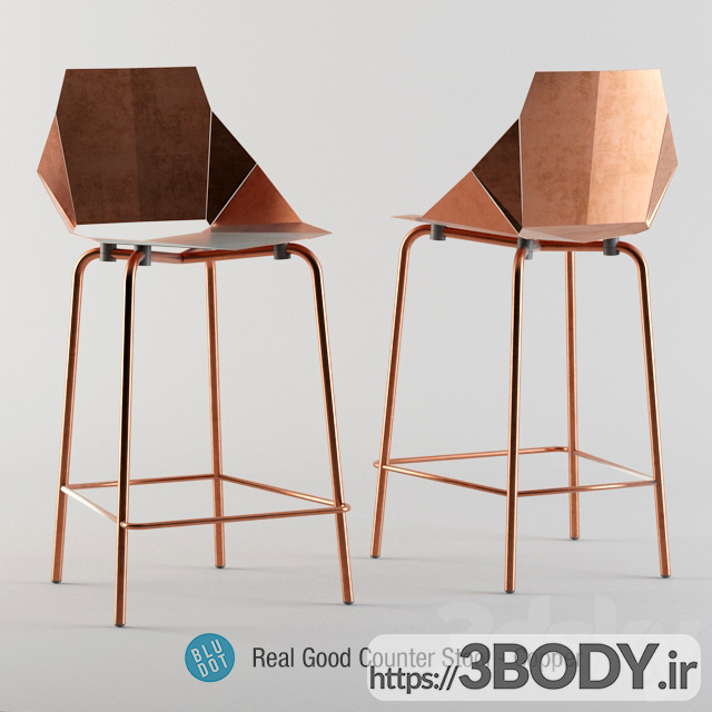 مدل سه بعدی صندلی مسی عکس 1