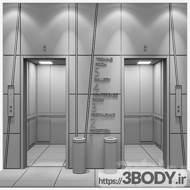 مدل سه بعدی آسانسور عکس 4