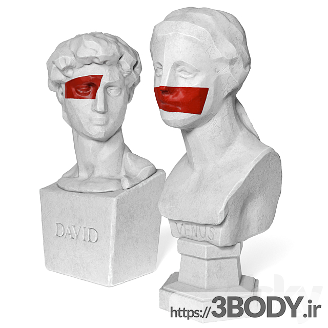 مدل سه بعدی مجسمه دیوید و ونووس عکس 2