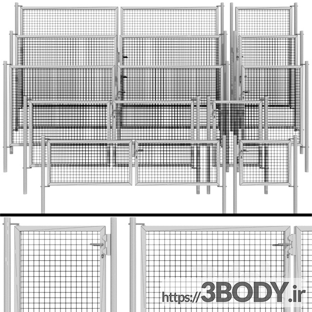 مدل سه بعدی حصار فلزی عکس 2