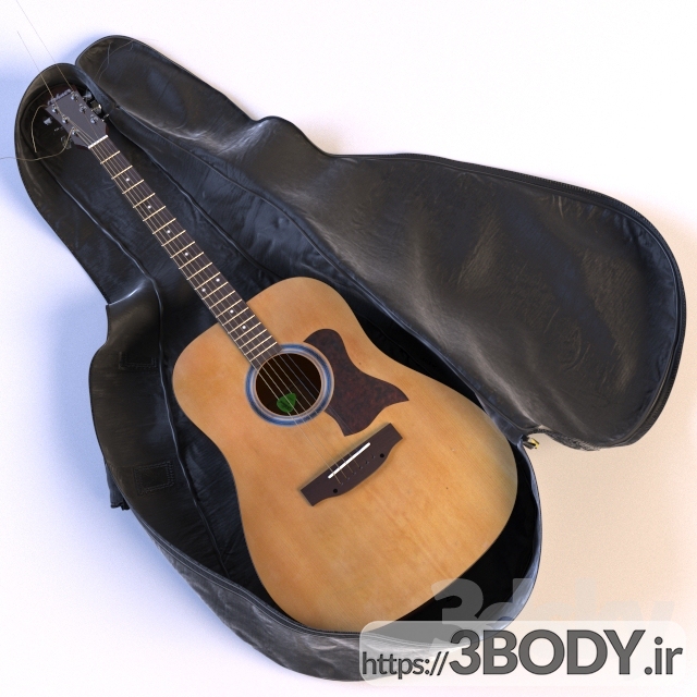مدل سه بعدی گیتار عکس 1