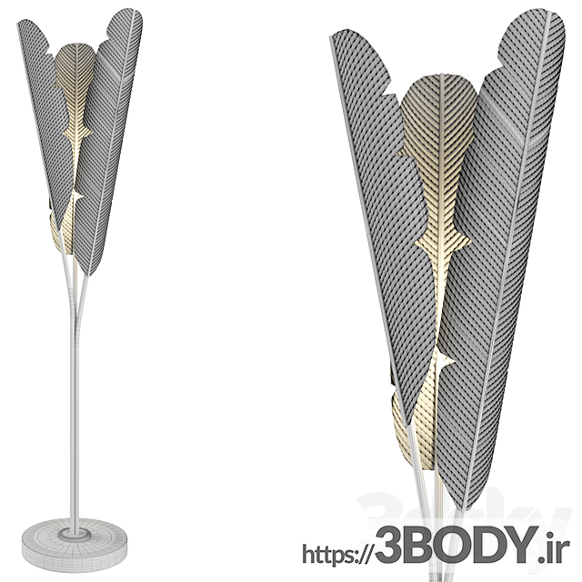آبجکت سه بعدی چراغ پایه دار عکس 3
