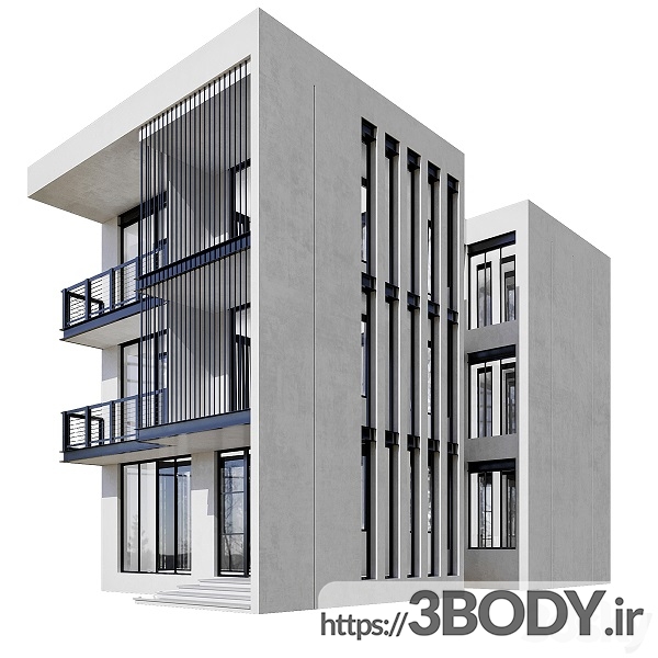 مدل سه بعدی ساختمان مسکونی عکس 6