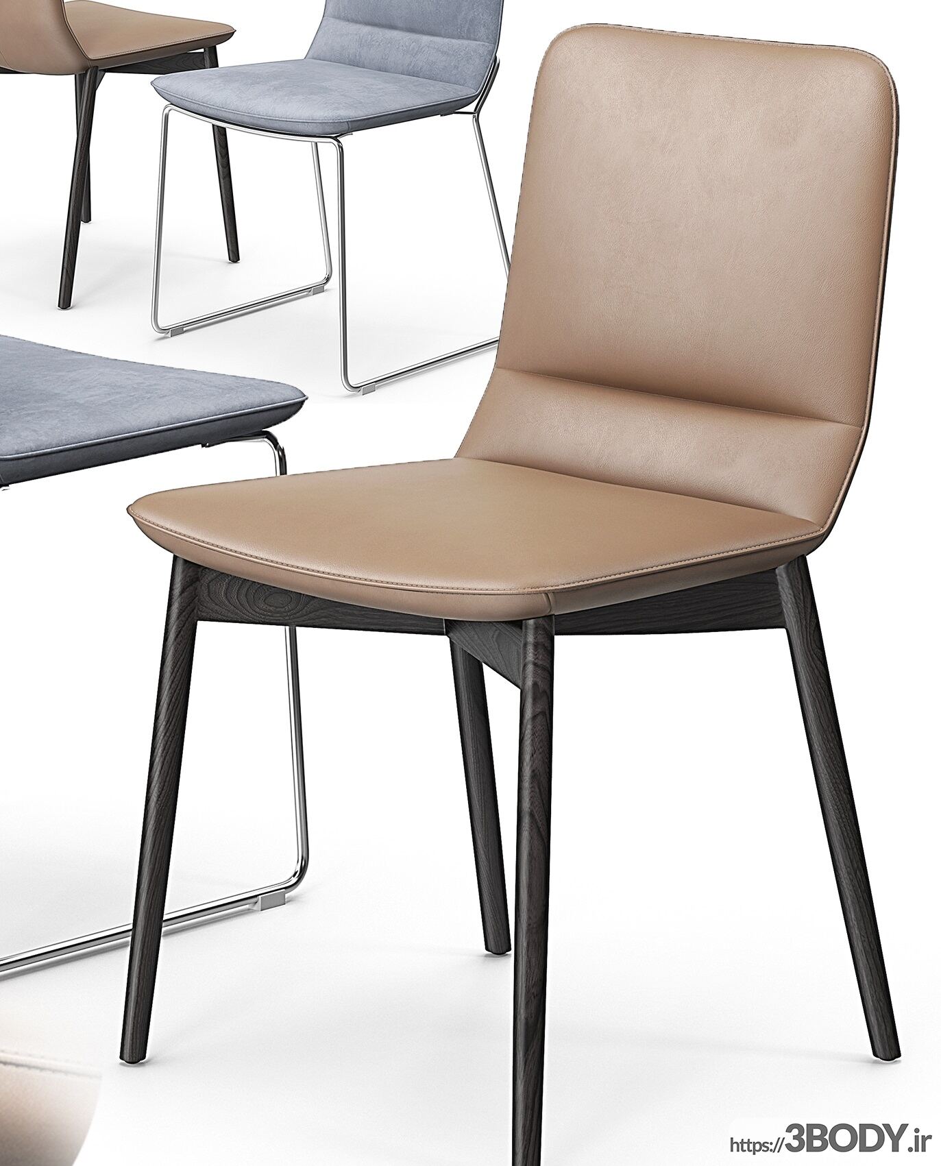 مدل  سه بعدی  صندلی چرمی عکس 1