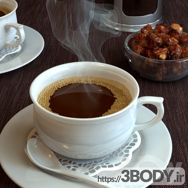 آبجکت سه بعدی قهوه و قهوه ساز عکس 3