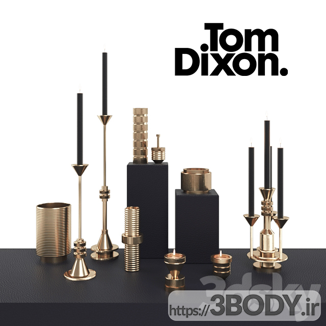 مدل سه بعدی لوازم دکوری مجموعه شمع تام دیکسون - COG - شمع عکس 1