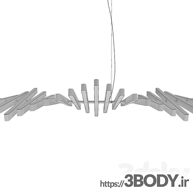 آبجکت سه بعدی لوستر عکس 4