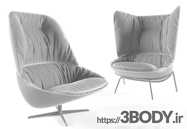 مدل سه بعدی  صندلی راحتی عکس 3