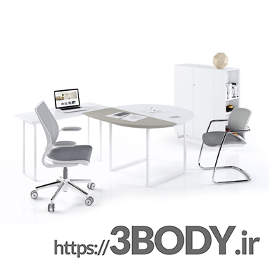 مدل سه بعدی اسکچاپ - میز و صندلی اداری عکس 4