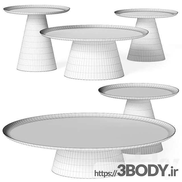 مدل سه بعدی میز کافه عکس 2