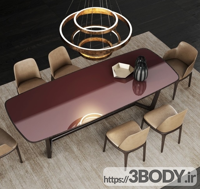آبجکت سه بعدی  ست میز و صندلی عکس 2