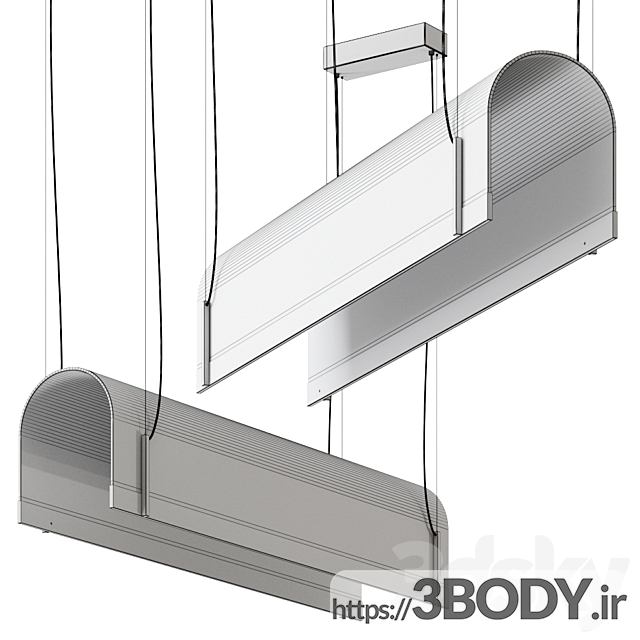 آبجکت سه بعدی لوستر مدرن عکس 2