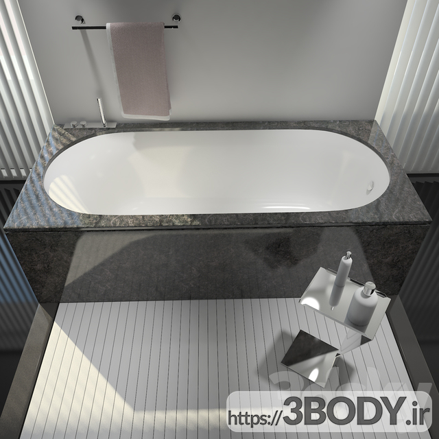 مدل سه بعدی دکوراسیون حمام عکس 2